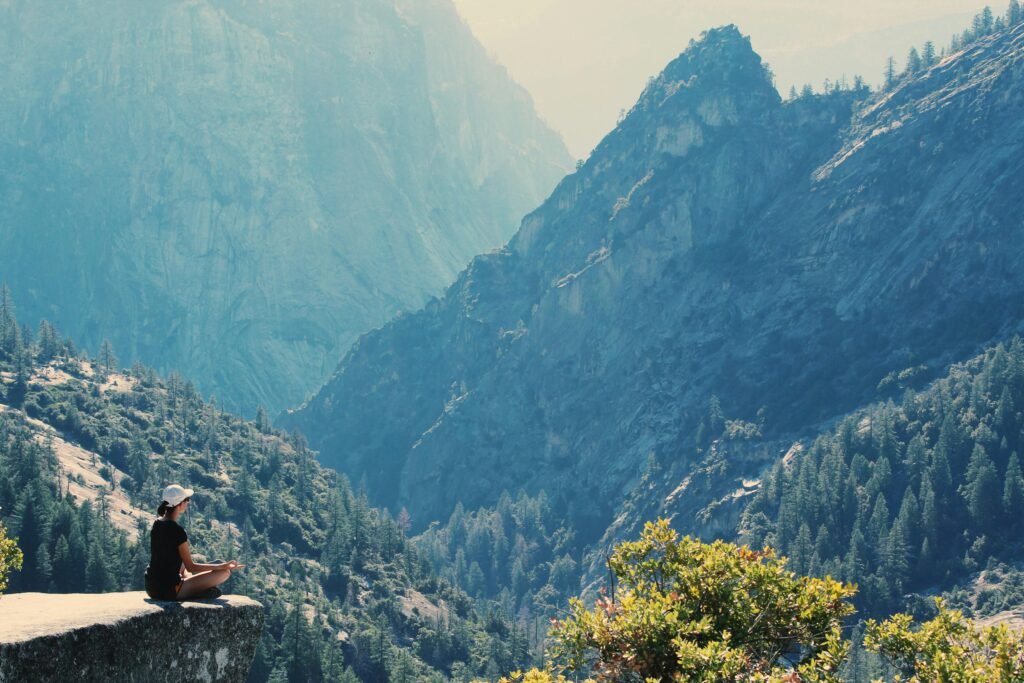 Meditation on mountain